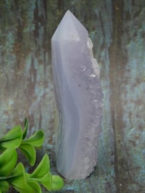 Agate Quartz Tower with Crystal Formations Rock Stone Lapidary Specimen