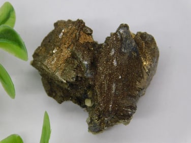 Golden-Brown Rock Specimen with Metallic Accents Rock Stone Lapidary Specimen