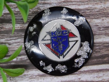 Knights of Columbus Emblem Black Decorative Brooch