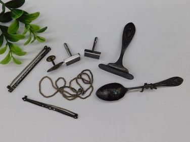 Lot of Grinelli Colegium 1848 Sterling Silver Items Including Cufflinks and Spoons
