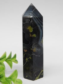 Black Banded Sardonyx Tower Rock Stone Lapidary Specimen