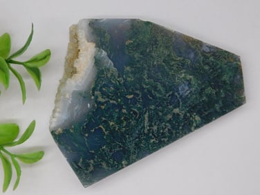 Moss Plume Slab ROCK STONE LAPIDARY SPECIMEN