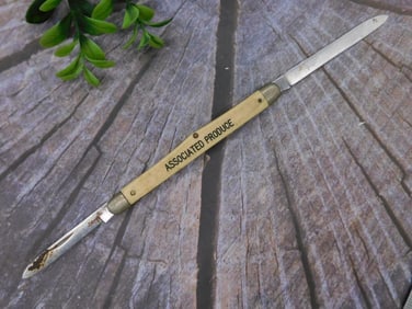 Schrade Advertising Knife ? Associated Produce, Dual Blade