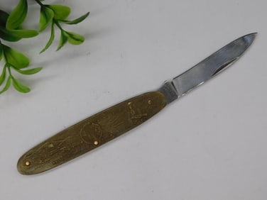 Parker Brothers Pocket Knife with Brass Handle