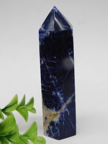 Polished Sodalite Crystal Point, 93 Grams ROCK STONE LAPIDARY SPECIMEN