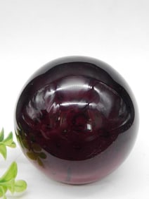 Purple Glass Paperweight Rock Stone Lapidary Specimen