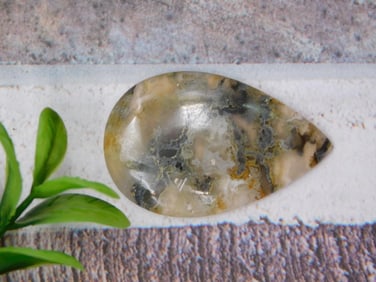 PLUME AGATE CABOCHON ROCK STONE LAPIDARY SPECIMEN