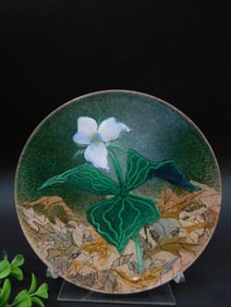 Decorative Ceramic Plate With Floral Design