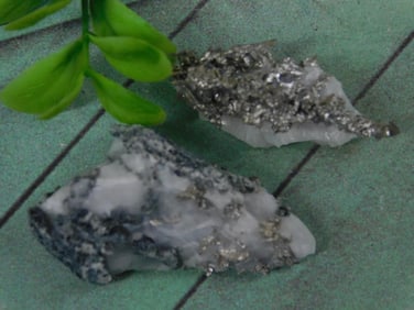 SILVER FORMATIONS ON MIXED MINERAL SPECIMEN