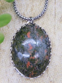 GENUINE STONE PENDANT ON CHAIN NECKLACE