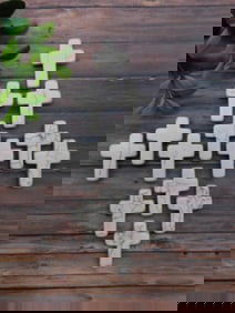 STONE CROSS BEADS ROCK STONE LAPIDARY SPECIMEN