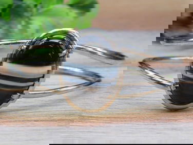 BANDED AGATE METAL CUFF BRACELET