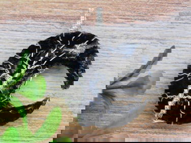 OBSIDIAN CRESCENT MOON WIRE WRAPPED PENDANT