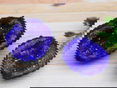 BLUE GEODE ROCK STONE LAPIDARY SPECIMEN