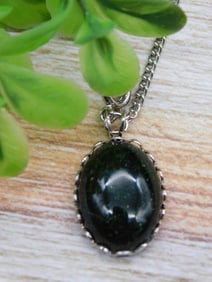 GENUINE STONE PENDANT ON CHAIN NECKLACE ROCK STONE LAPIDARY SPECIMEN