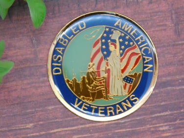 DISABLED AMERICAN VETERANS CABOCHON MEDALLION