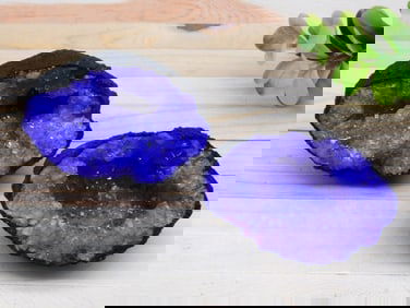 BLUE GEODE ROCK STONE LAPIDARY SPECIMEN