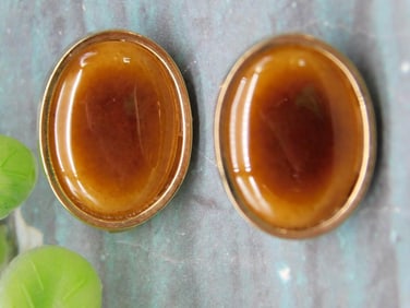 STONE CLIP ON EARRINGS