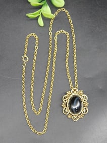 GENUINE STONE PENDANT ON CHAIN NECKLACE ROCK STONE LAPIDARY SPECIMEN