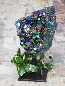 TITANIUM AMETHYST DISPLAY ROCK STONE LAPIDARY SPECIMEN