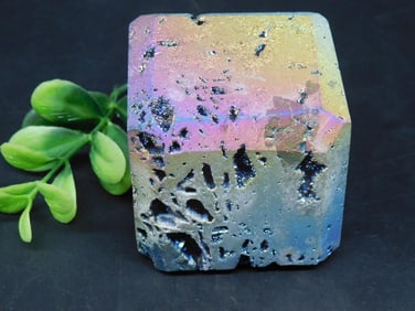 DRUZY TITANIUM CUBE ROCK STONE LAPIDARY SPECIMEN