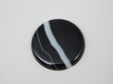 BANDED AGATE CABOCHON ROCK STONE LAPIDARY SPECIMEN