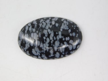 SNOWFLAKE OBSIDIAN CABOCHON ROCK STONE LAPIDARY SPECIMEN