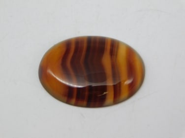 BANDED AGATE CABOCHON ROCK STONE LAPIDARY SPECIMEN