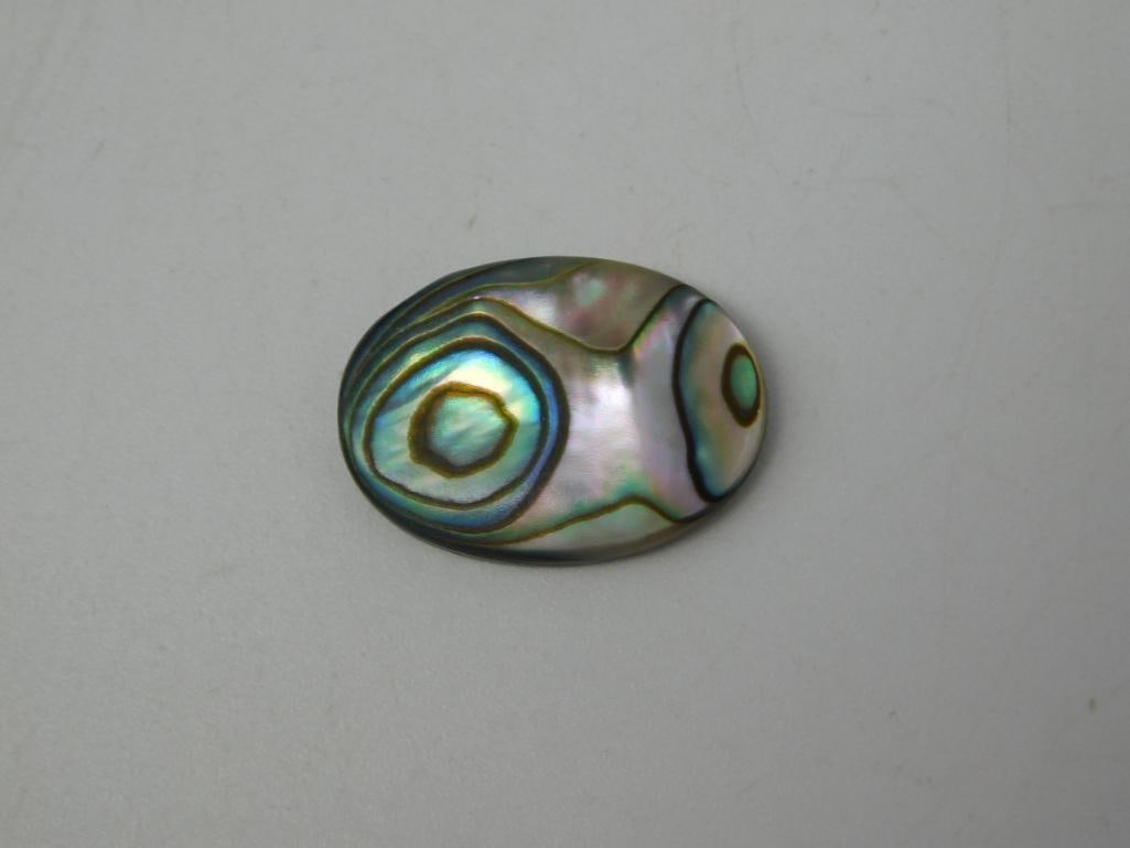 ABALONE CABOCHON ROCK STONE LAPIDARY SPECIMEN: ABALONE CABOCHON ROCK STONE LAPIDARY SPECIMEN