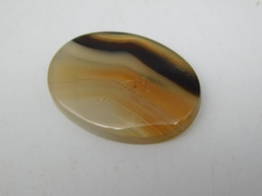 BANDED AGATE CABOCHON ROCK STONE LAPIDARY SPECIMEN
