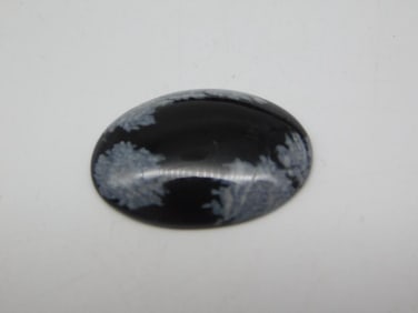 SNOWFLAKE OBSIDIAN CABOCHON ROCK STONE LAPIDARY SPECIMEN