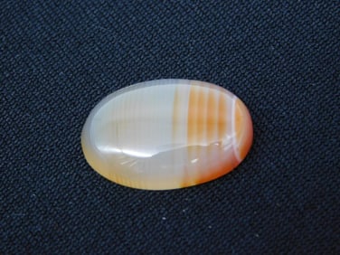 BANDED AGATE CABOCHON ROCK STONE LAPIDARY SPECIMEN