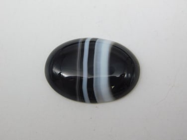 BANDED AGATE CABOCHON ROCK STONE LAPIDARY SPECIMEN