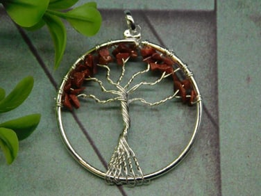 GOLDSTONE TREE OF LIFE WIRE WRAPPED PENDANT