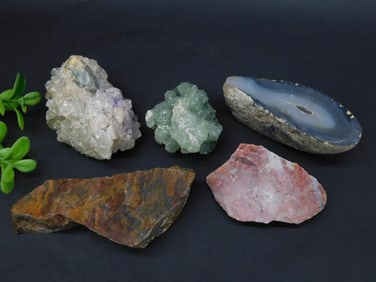 MIXED ROUGH LOT ROCK STONE LAPIDARY SPECIMEN