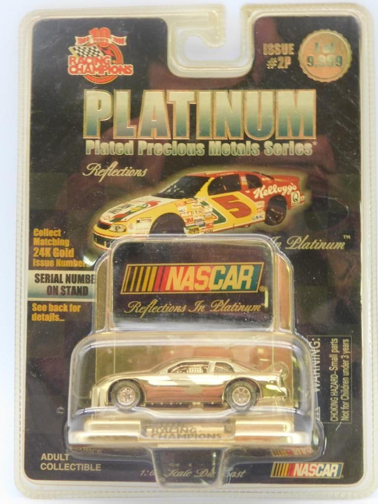 1996 Racing Champions NASCAR Platinum Series Diecast Car: 1996 Racing Champions NASCAR Platinum Series diecast car, Issue #29, featuring premium details and packaging. The collectible is in its original sealed blister card, complete with the NASCAR hologram 
