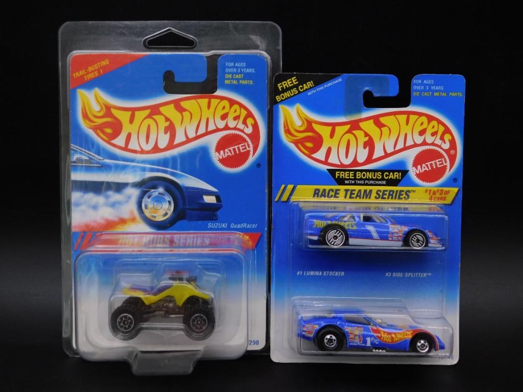 Hot Wheels Blue Card Lot with 3 Diecast Cars, Sealed (1 of 2)