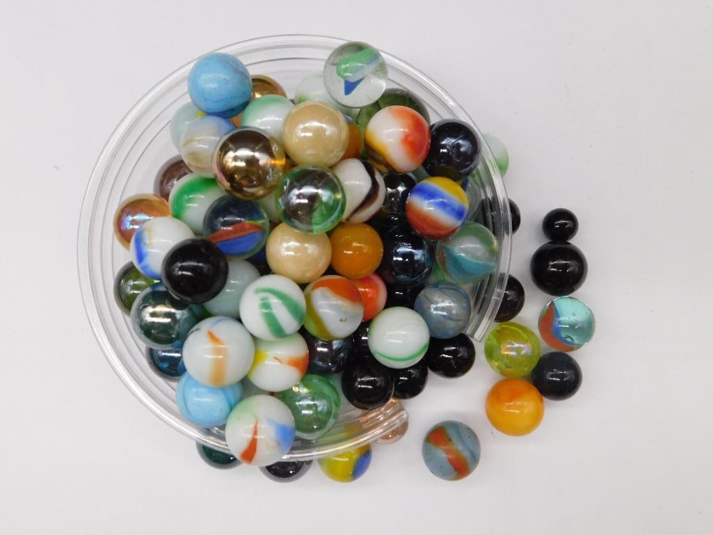VINTAGE GLASS MARBLES: WELCOME TO HATMAN AUCTIONS! SPECIAL NOTICE: Please see photos for measurements and descriptions. ***Yes, we have in house shipping with MANY REPEAT CUSTOMERS because of our streamlined service. ****We