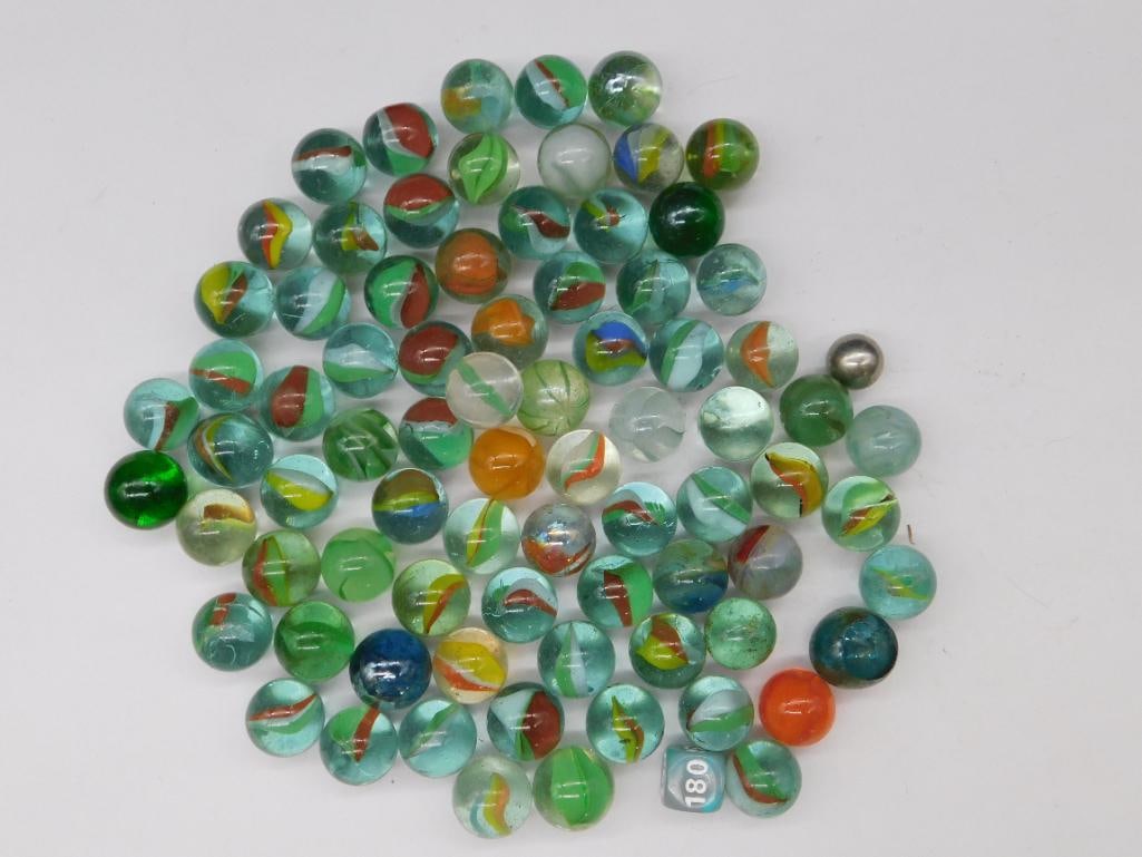 VINTAGE GLASS MARBLES: WELCOME TO HATMAN AUCTIONS! SPECIAL NOTICE: Please see photos for measurements and descriptions. ***Yes, we have in house shipping with MANY REPEAT CUSTOMERS because of our streamlined service. ****We