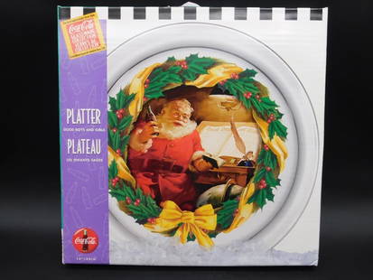 COCA-COLA COKE SANTA CLAUS PLATTER: COCA-COLA COKE SANTA CLAUS PLATTER