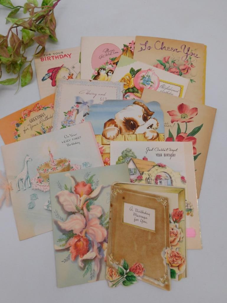 GREETING CARDS VINTAGE ANTIQUE EPHEMERA: GREETING CARDS VINTAGE ANTIQUE EPHEMERA