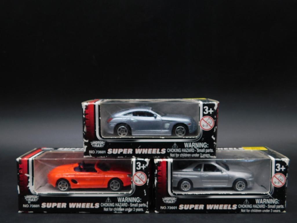 Set of 3 Super Wheels Die-Cast Toy Cars in Original Packages (1 of 2)