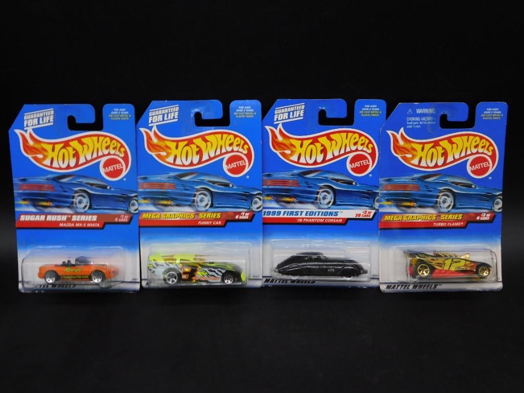 Set of Four Hot Wheels Collectible Cars in Original Packaging (1 of 2)