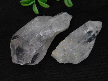 Pair of Clear Quartz Crystal Points, 143 Grams Rock Stone Lapidary Specimen