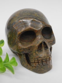 Carved Stone Skull Sculpture Rock Stone Lapidary Specimen