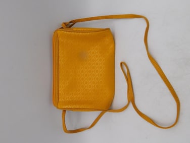Yellow Patterned Shoulder Bag with Strap