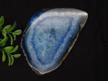 Polished Blue Agate Slice ROCK STONE LAPIDARY SPECIMEN
