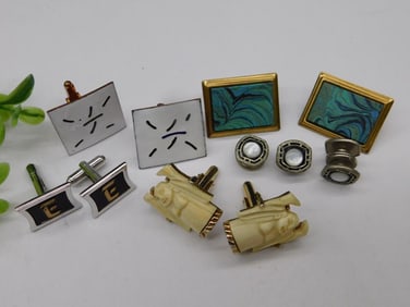 Collection of Six Pairs of Men?s Cufflinks