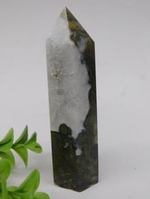 Moss Agate Polished Tower, 86 Grams ROCK STONE LAPIDARY SPECIMEN