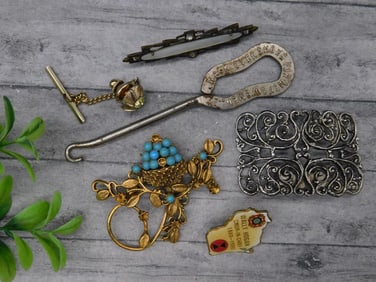 Collection of Decorative Jewelry and Metal Items